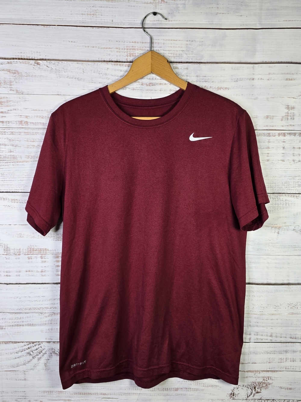 Nike Dri-FIT Burgundy Maroon Short Sleeve Athletic Workout T-Shirt Size L